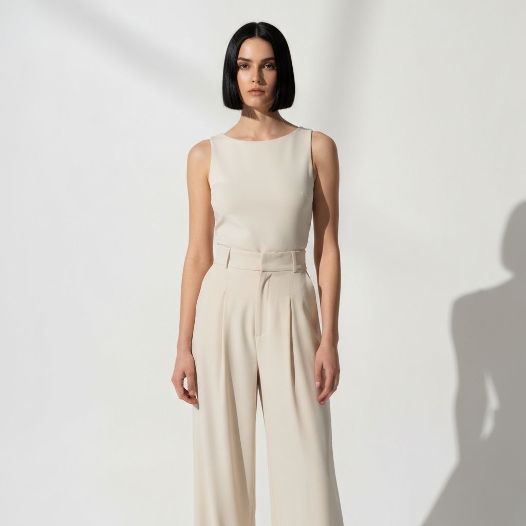 Wide-Leg Emerald Trousers